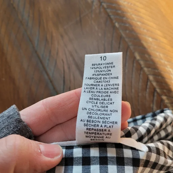 89th & Madison wide leg paper bag gingham pants - Picture 9 of 10